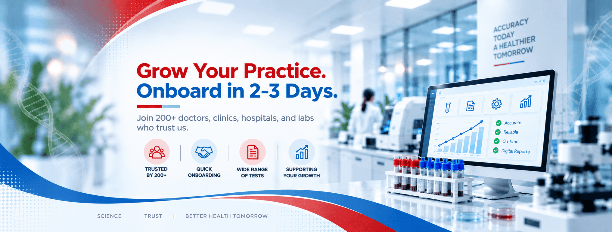 Grow your practice - onboard with Testwell in 2 to 3 days